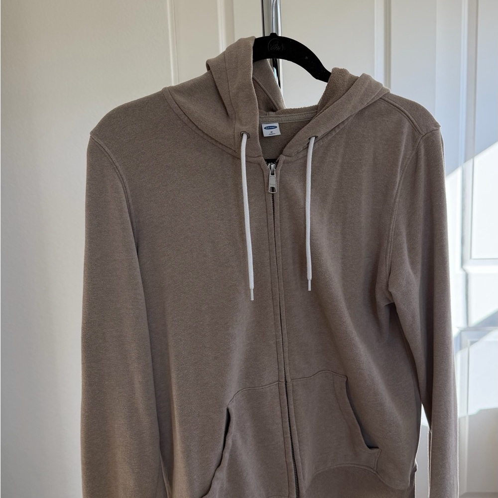 Old Navy Women's Tan Zip-Up Hoodie